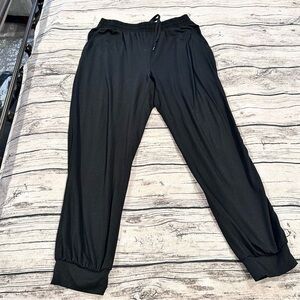 Quince Black Recycled Polyester Joggers Size Medium